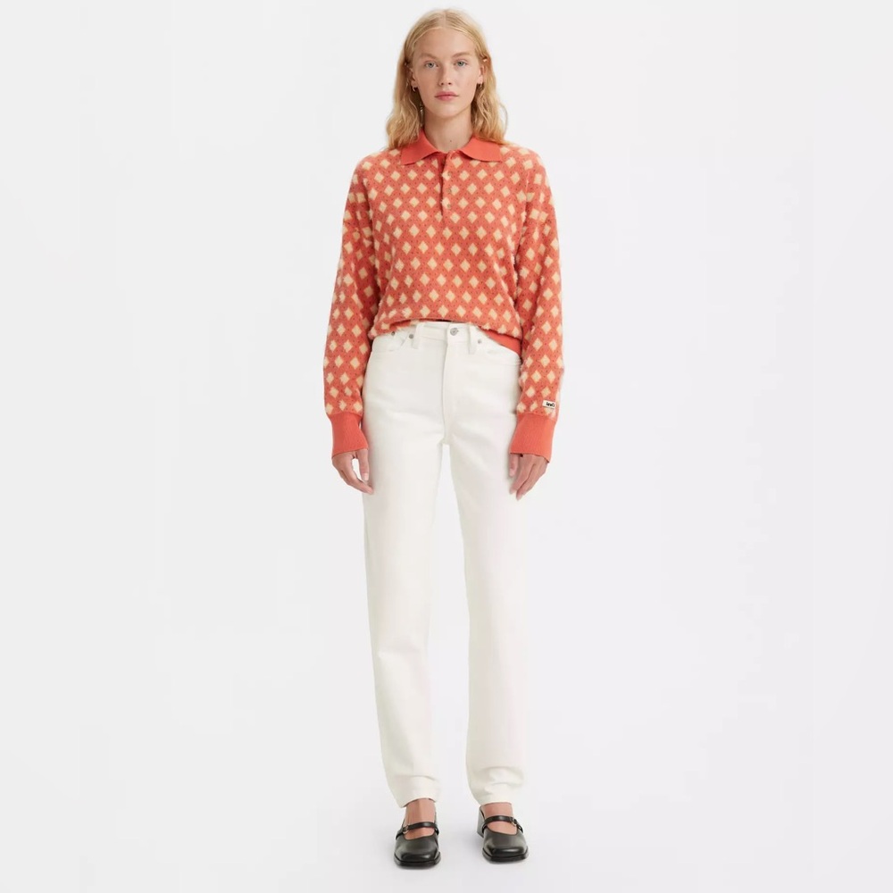 NWT LEVI'S 80s Mom Women's Jeans Off White 28X30